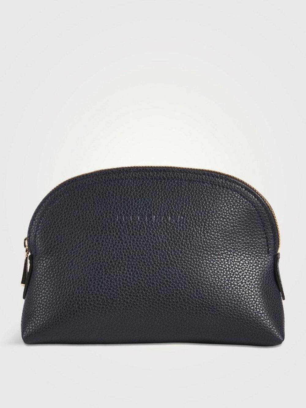 LONGCHAMP Le Foulonné Leather Navy Pouch